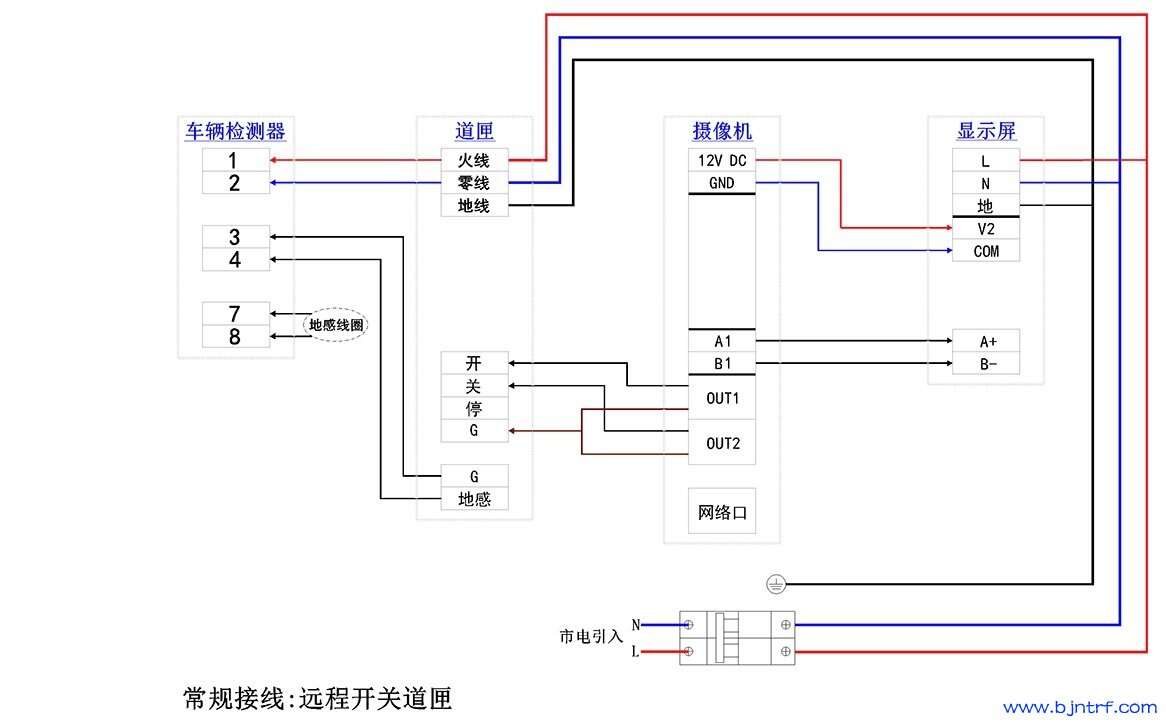 车牌识别系统接线图解